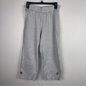 Soft Surroundings Women’s XS/S Gray Cotton Cropped‎ Pants Elastic Waist Casual